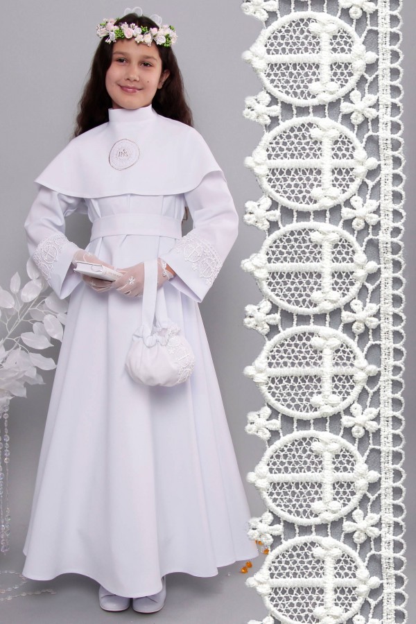 Kommunion albe mit guipure 6/UK-RS2 - obraz 1