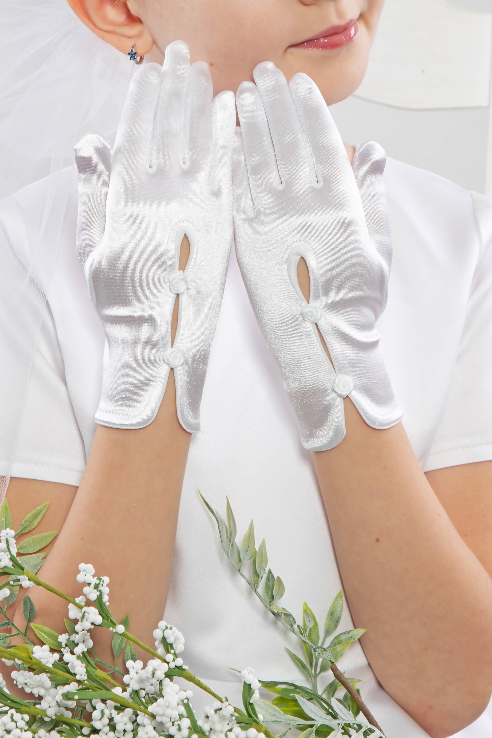 Klassische Kommunionshandschuhe UK-Nr10 - obraz 0