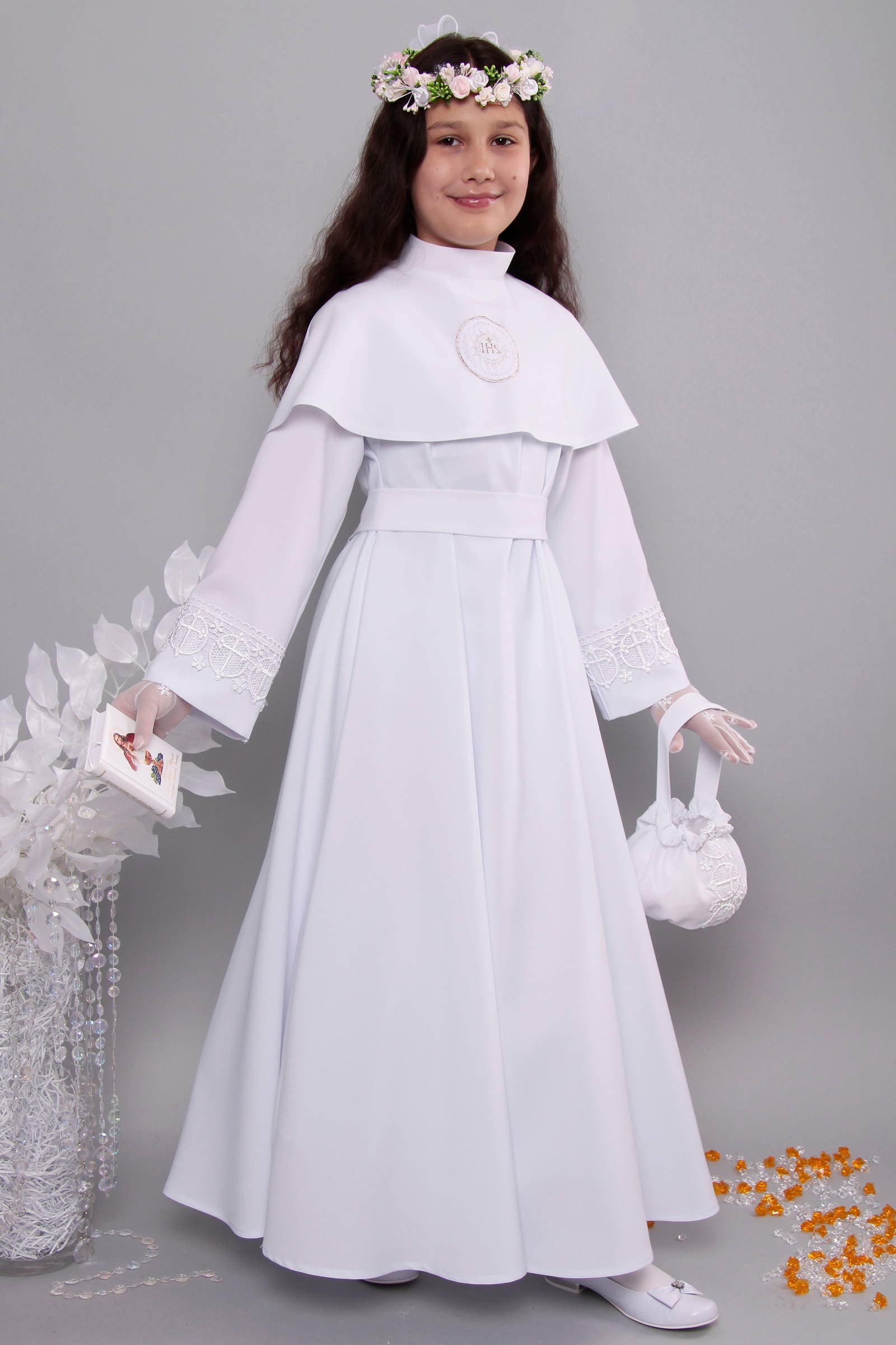 Kommunion albe mit guipure 6/UK-RS2 - obraz 2