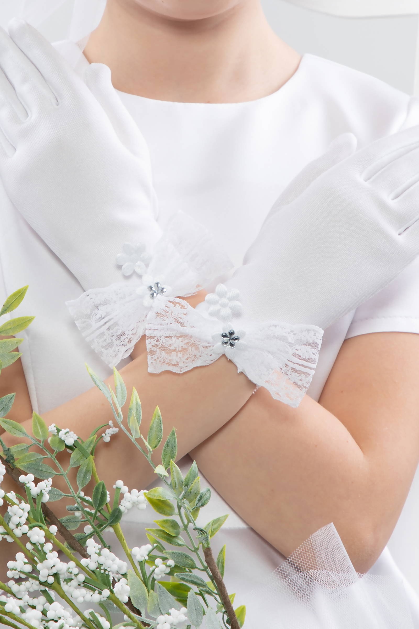 Klassische Kommunionshandschuhe UK-Nr28 - obraz 0