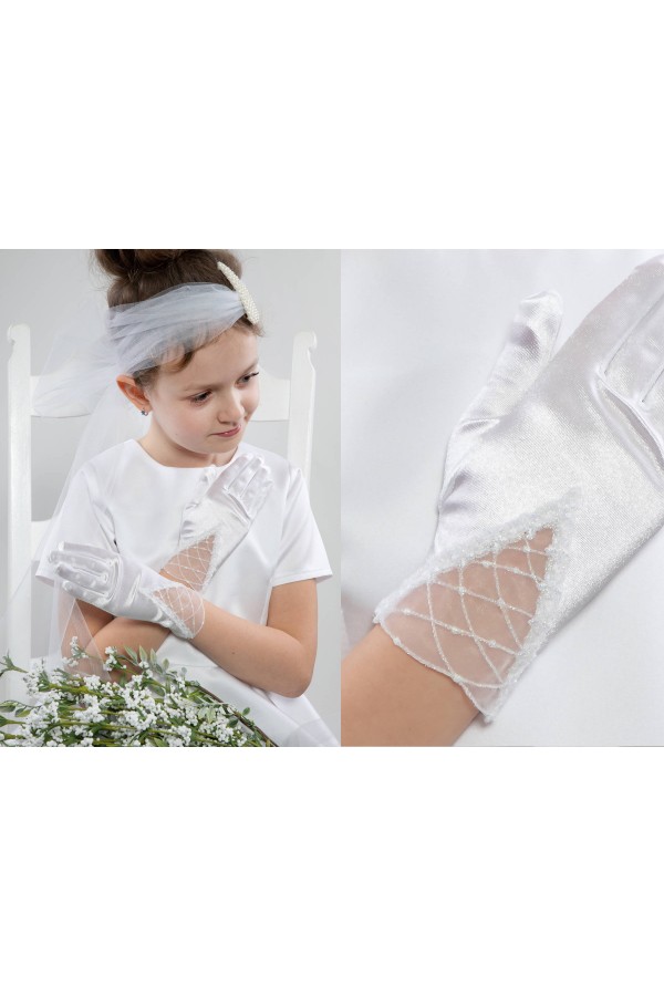 Klassische Kommunionshandschuhe UK-Nr19 - obraz 1