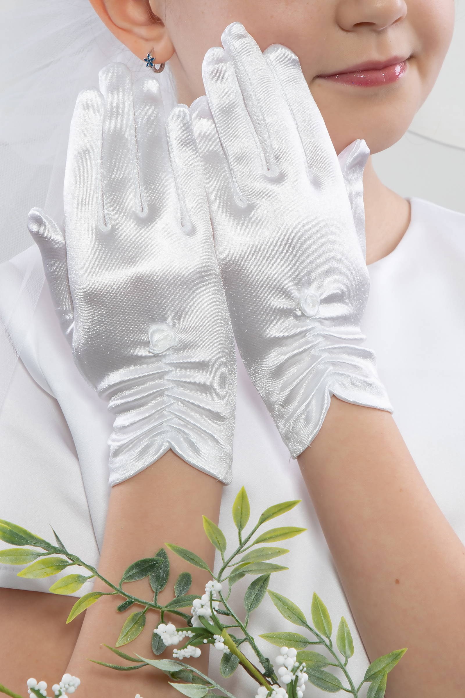 Klassische Kommunionshandschuhe UK-Nr11 - obraz 0