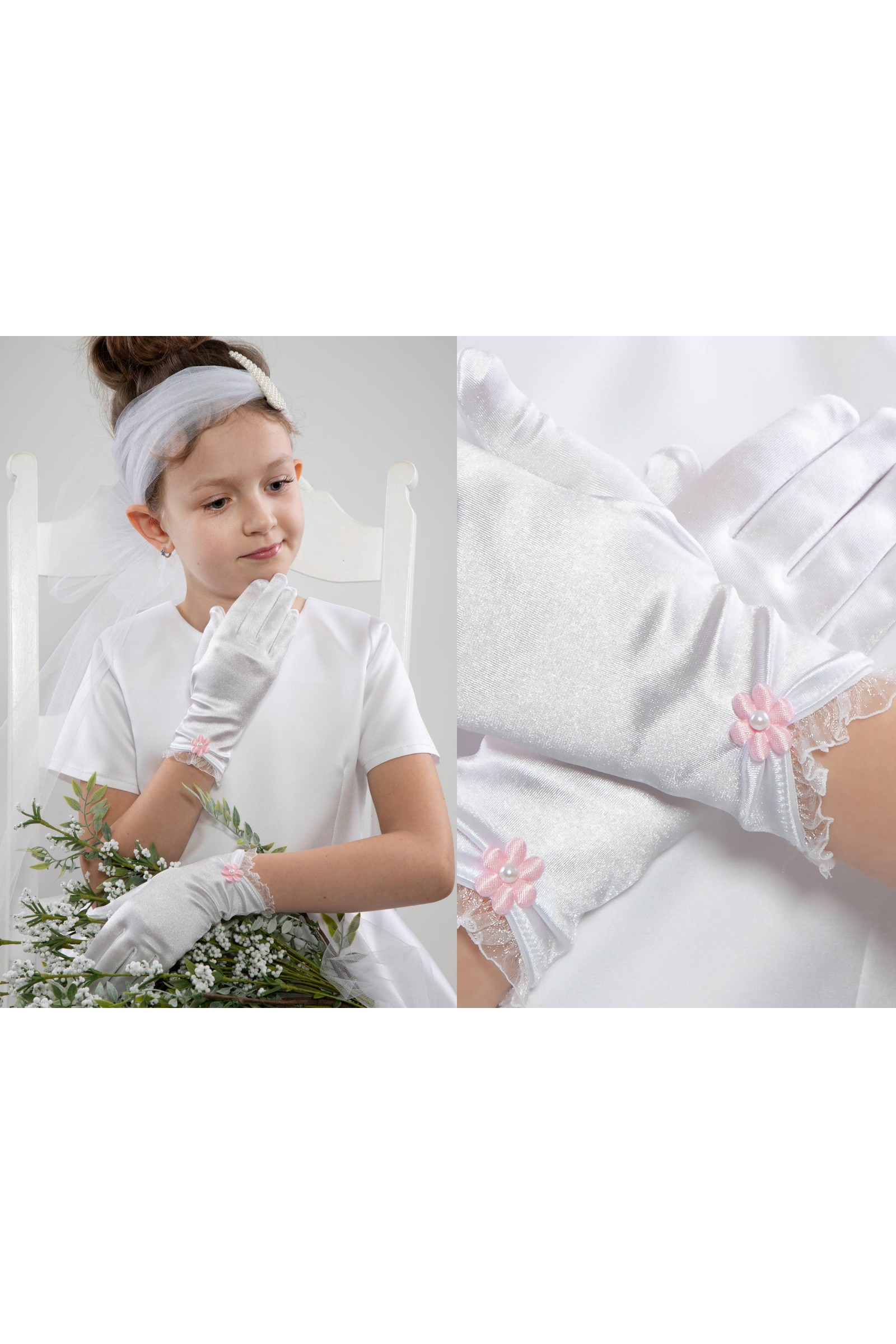 Klassische Kommunionshandschuhe UK-Nr17 - obraz 1