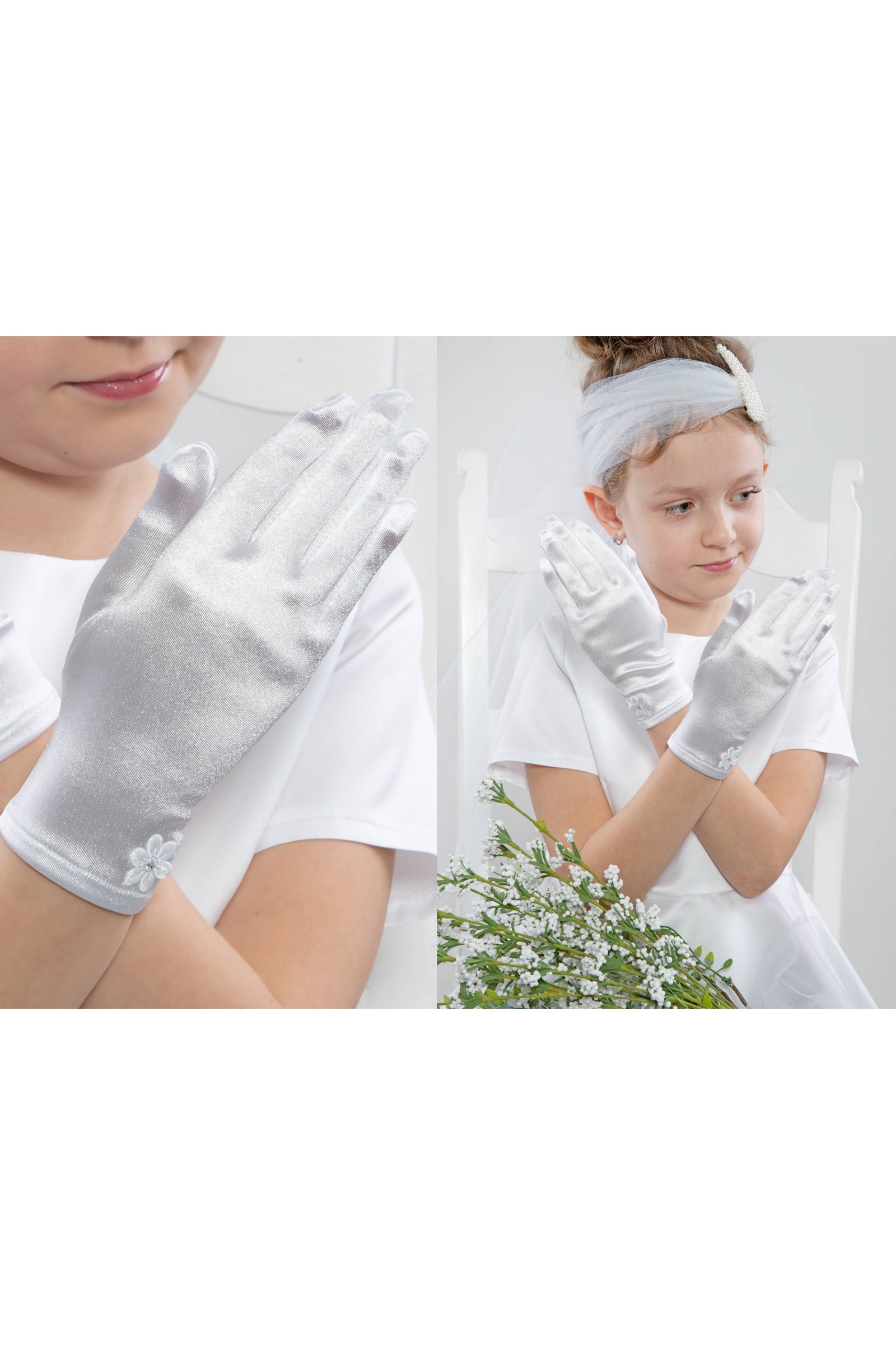 Klassische Kommunionshandschuhe UK-Nr2 - obraz 3