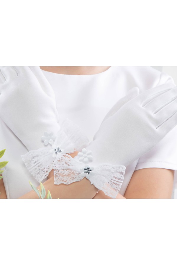 Klassische Kommunionshandschuhe UK-Nr28 - obraz 2