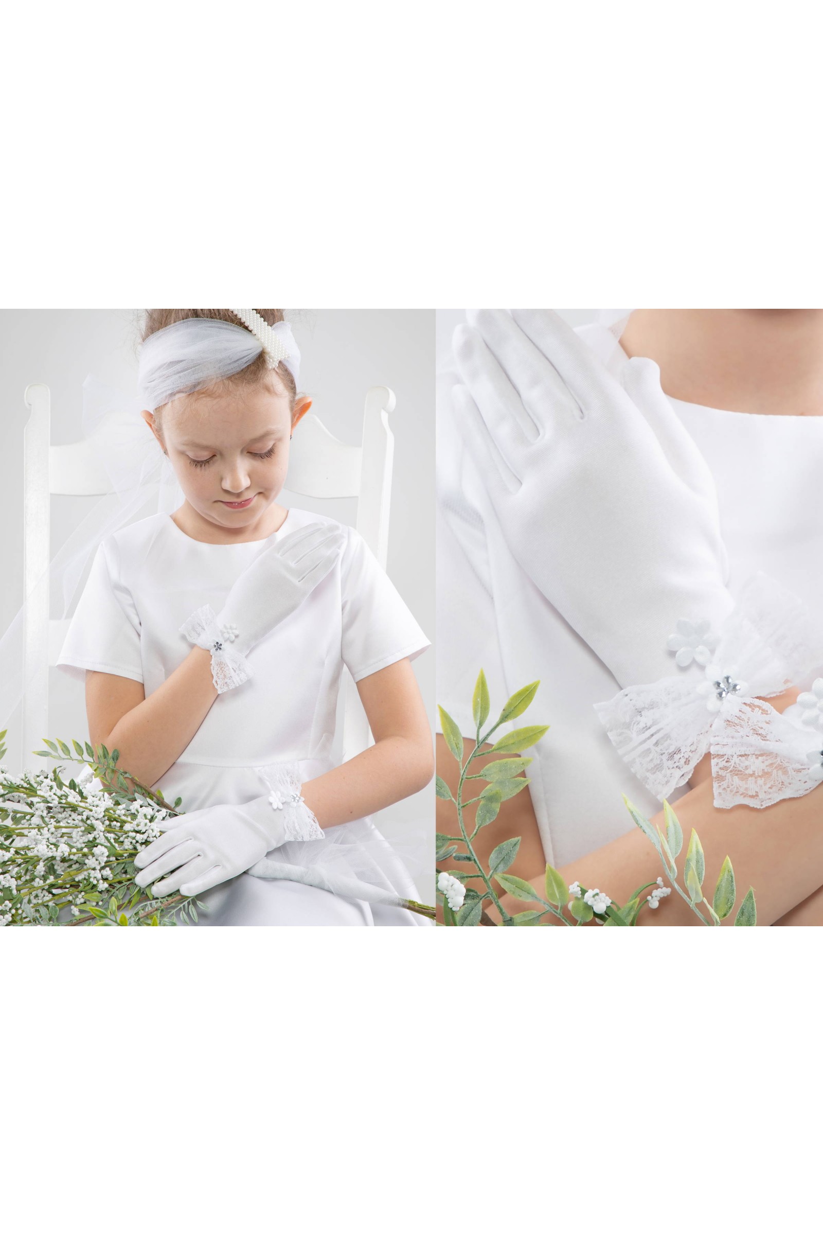 Klassische Kommunionshandschuhe UK-Nr28 - obraz 3