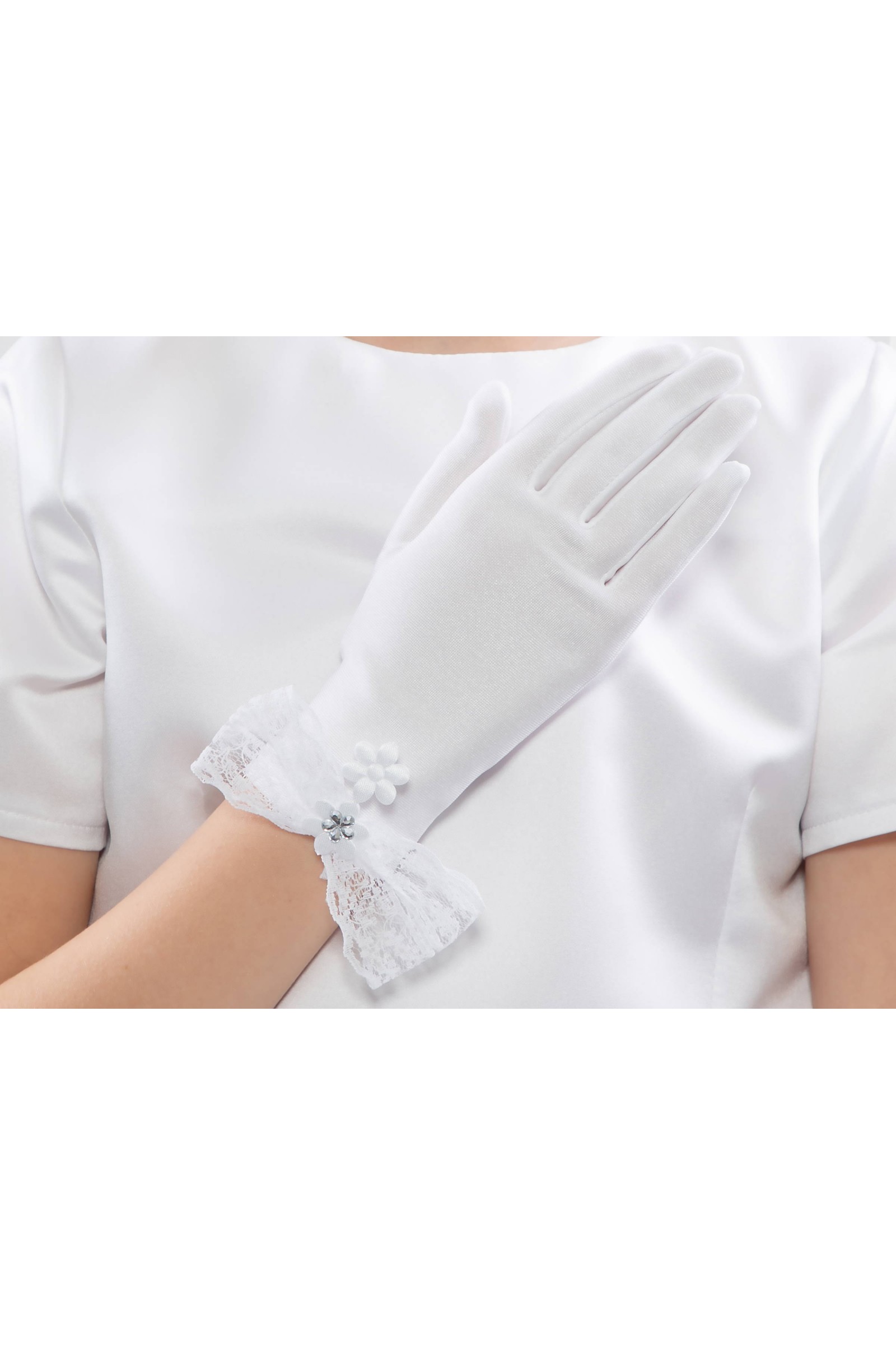 Klassische Kommunionshandschuhe UK-Nr28 - obraz 4