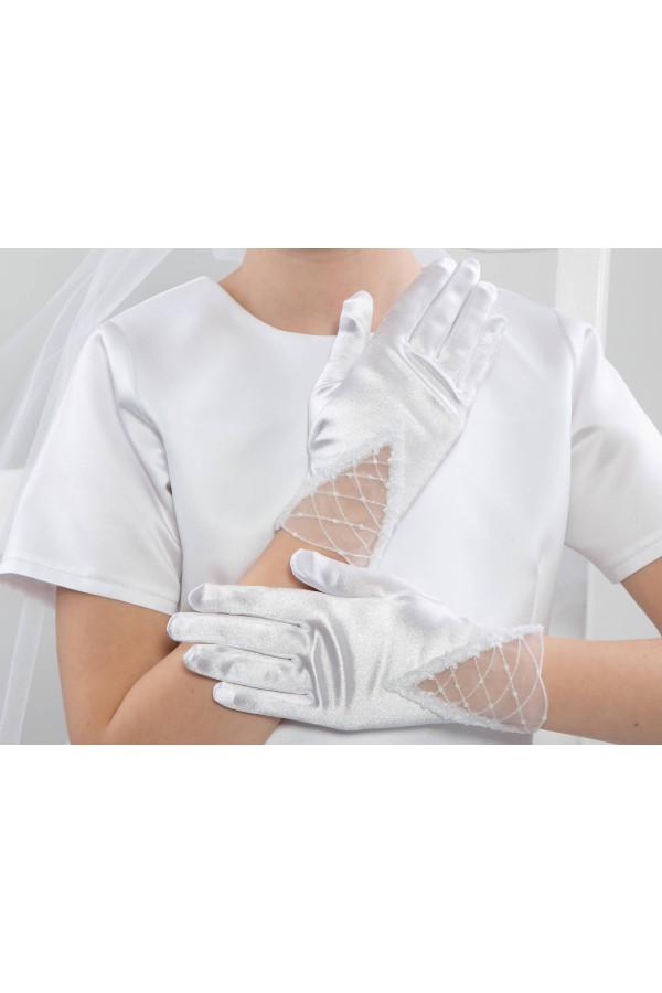 Klassische Kommunionshandschuhe UK-Nr19 - obraz 2