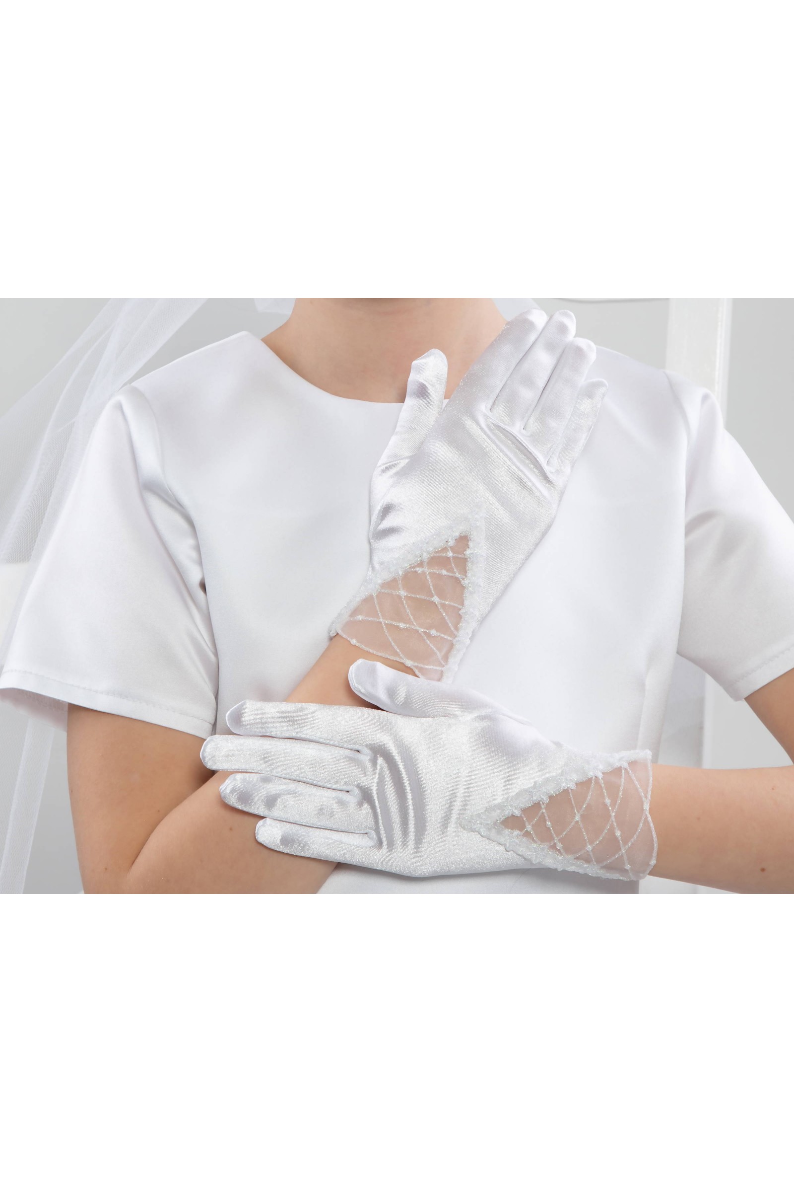 Klassische Kommunionshandschuhe UK-Nr19 - obraz 2