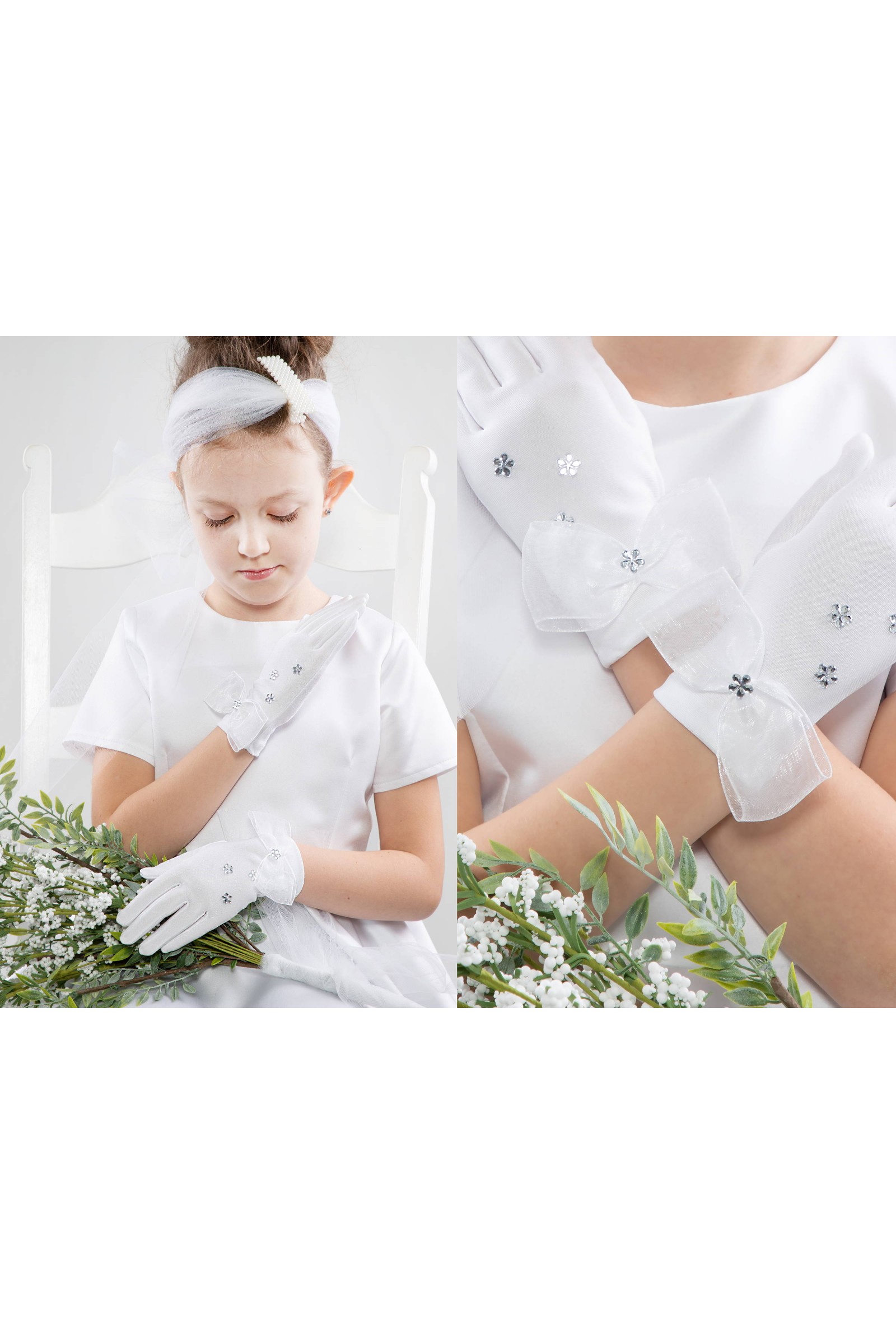 Klassische Kommunionshandschuhe UK-Nr30 - obraz 1