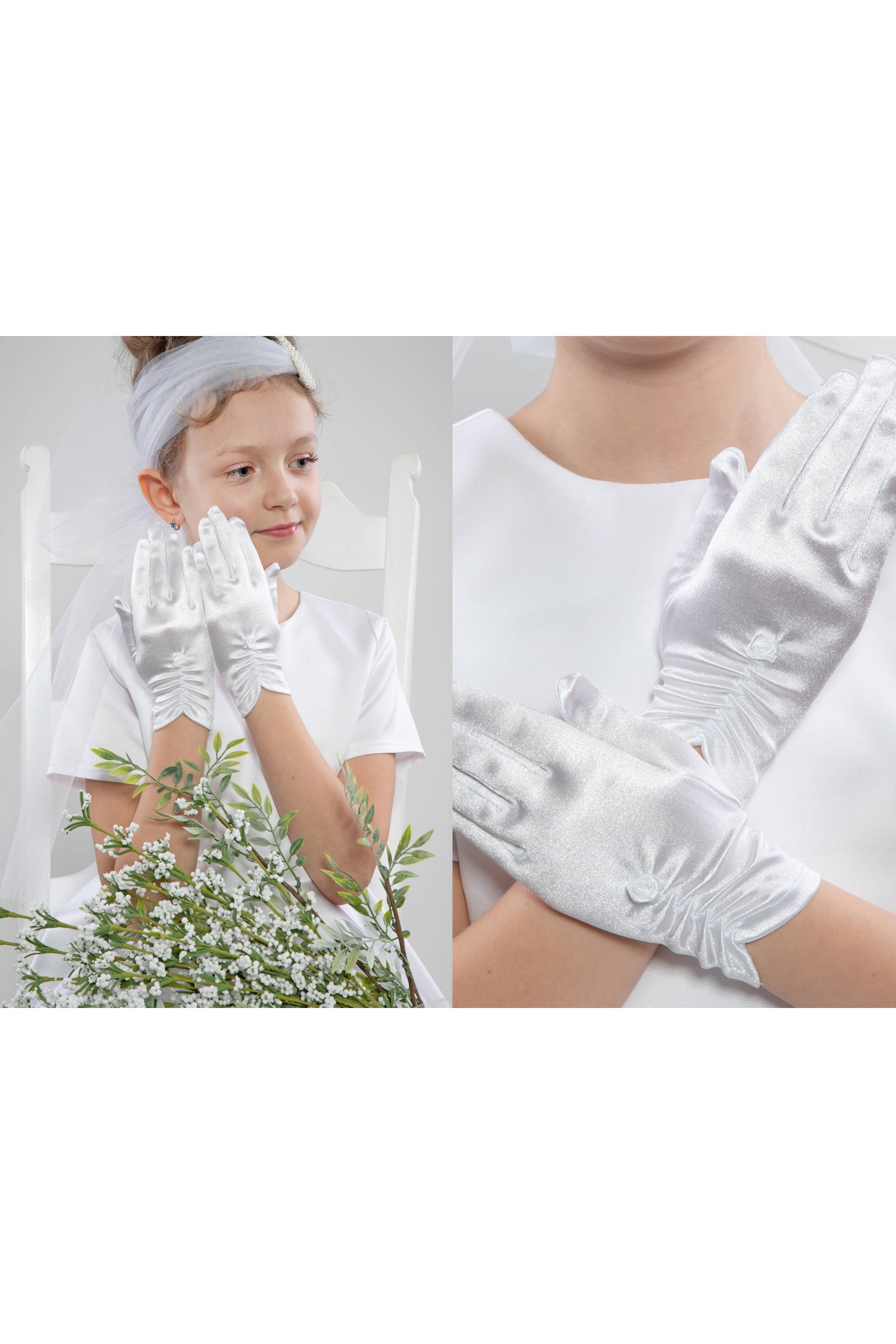 Klassische Kommunionshandschuhe UK-Nr11 - obraz 1