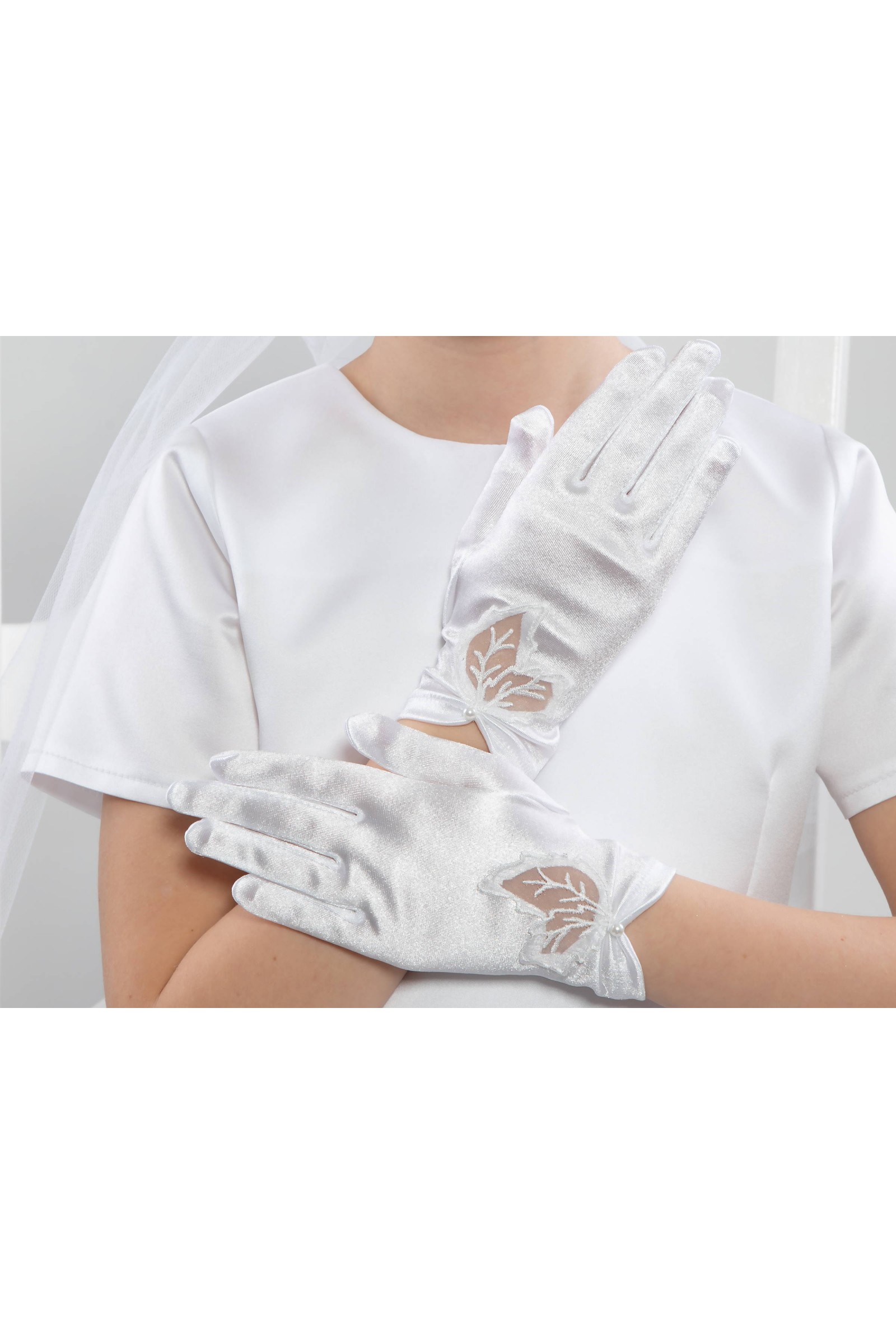 Klassische Kommunionshandschuhe UK-Nr22 - obraz 2