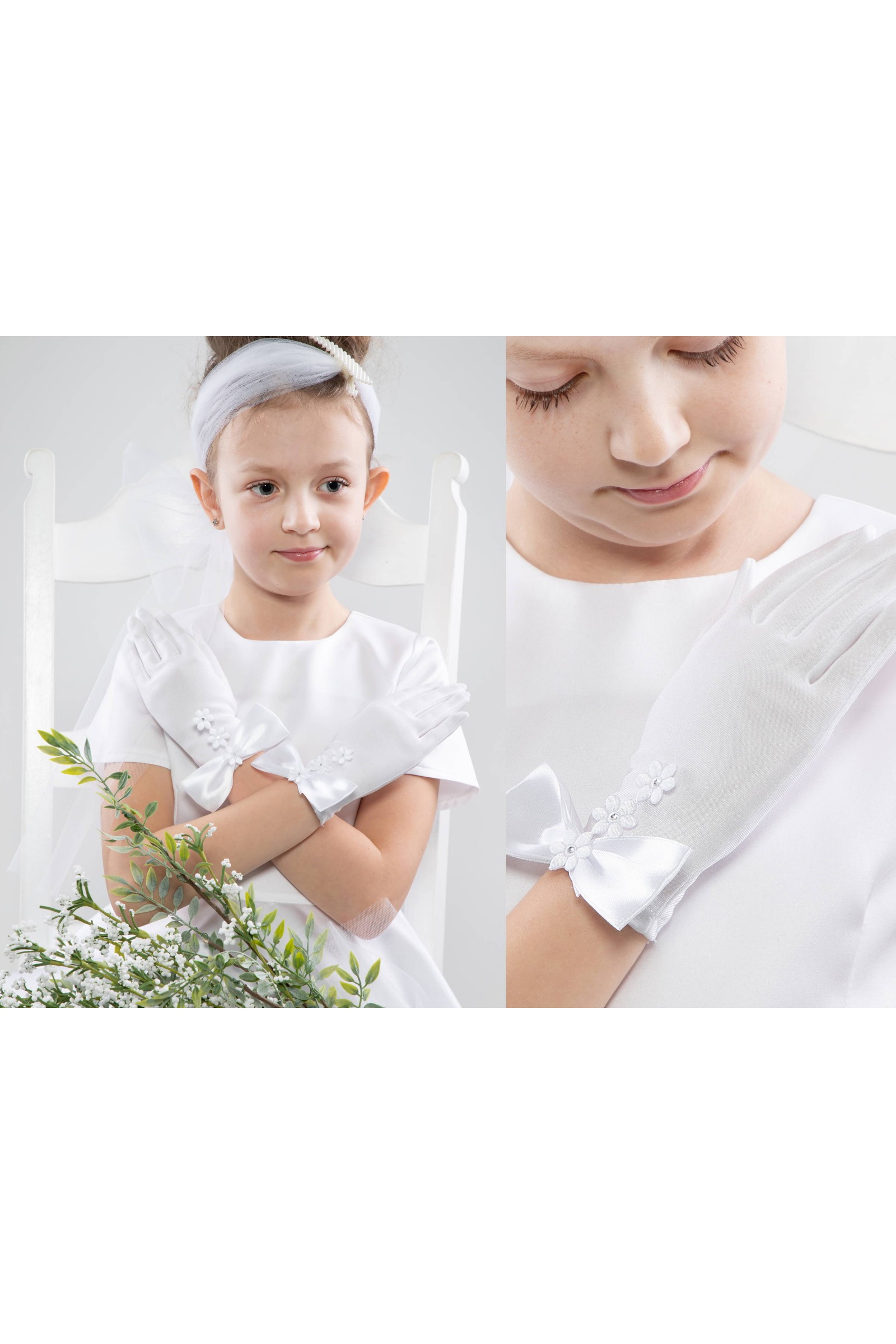 Klassische Kommunionshandschuhe UK-Nr31 - obraz 2