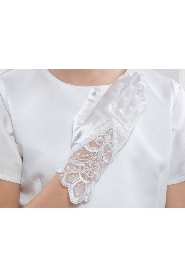 Klassische Kommunionshandschuhe UK-Nr6a - obraz 3