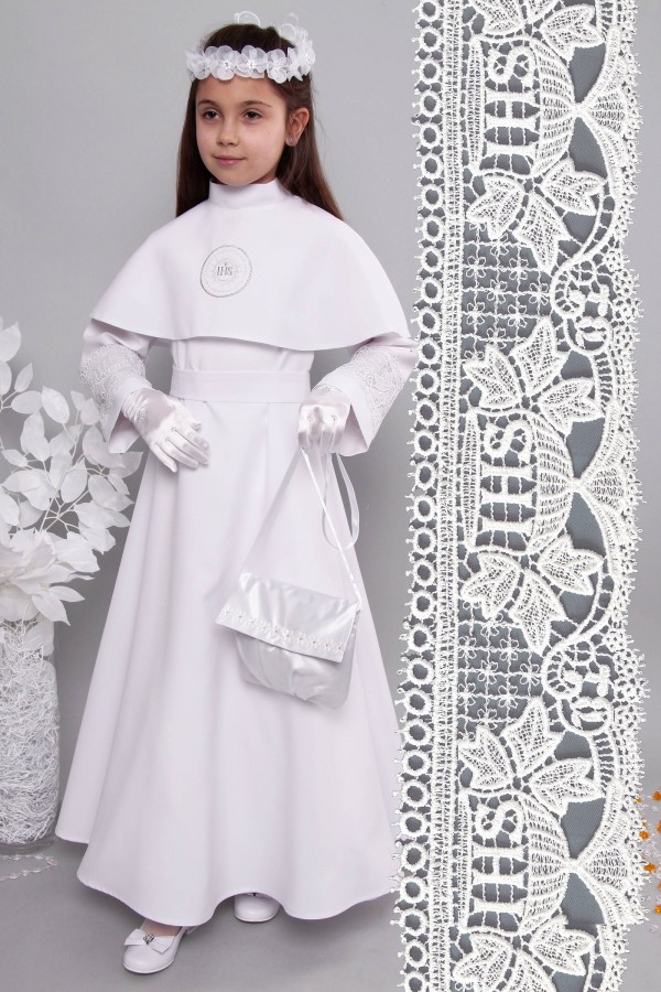 Kommunion albe mit guipure 6/UK-RS3 - obraz 1