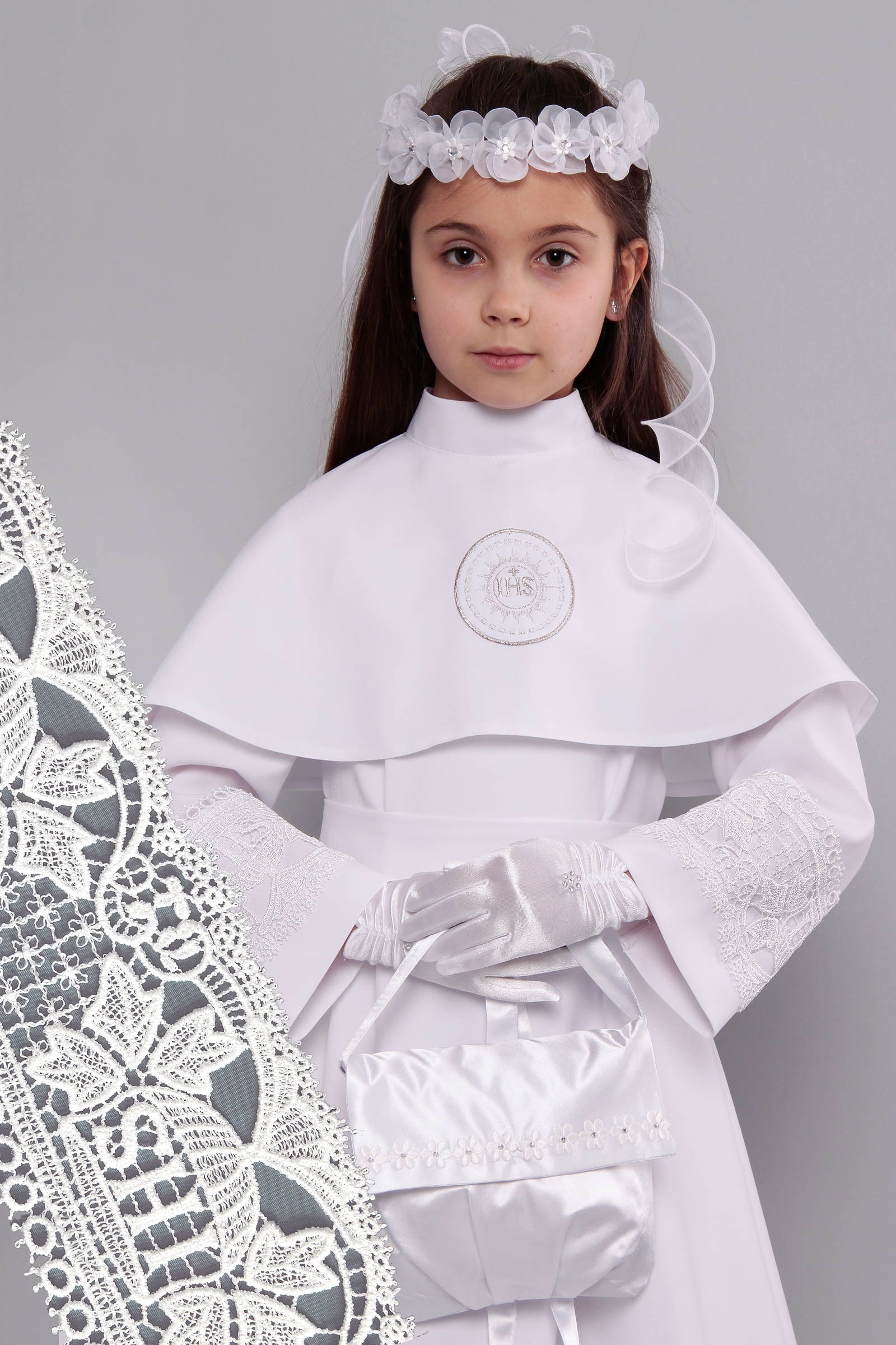 Kommunion albe mit guipure 6/UK-RS3 - obraz 0