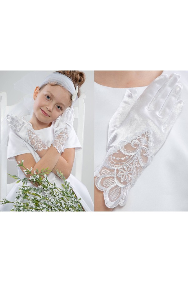 Klassische Kommunionshandschuhe UK-Nr6a - obraz 2