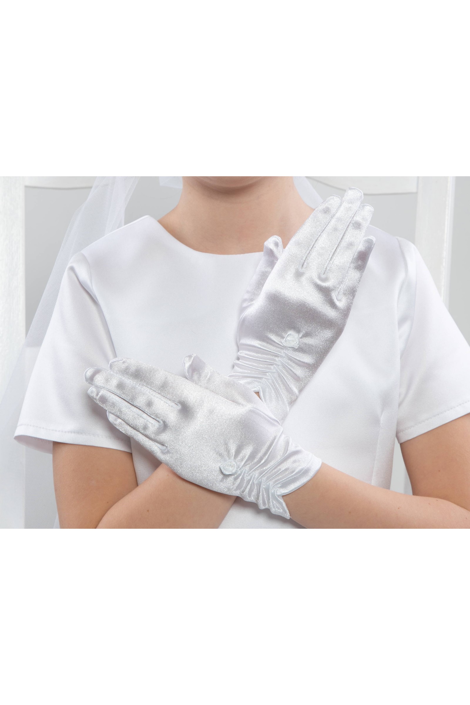 Klassische Kommunionshandschuhe UK-Nr11 - obraz 2