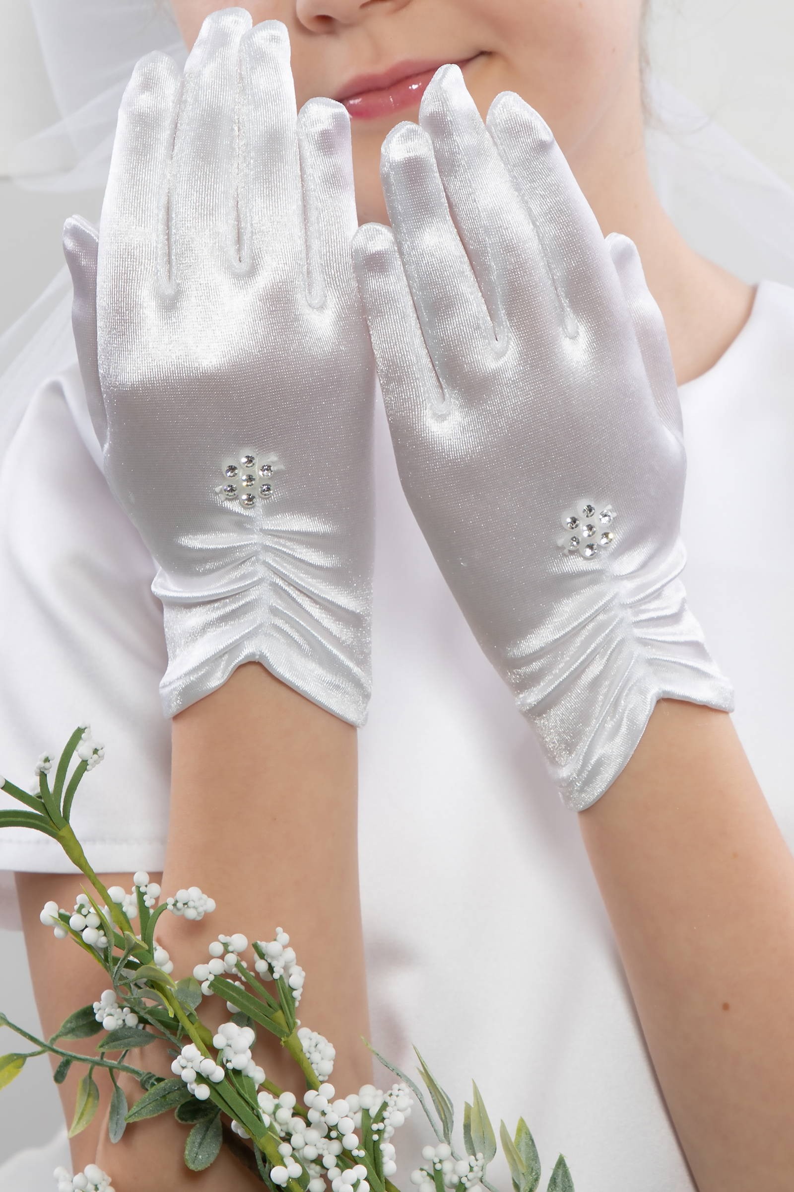 Klassische Kommunionshandschuhe UK-Nr14 - obraz 0