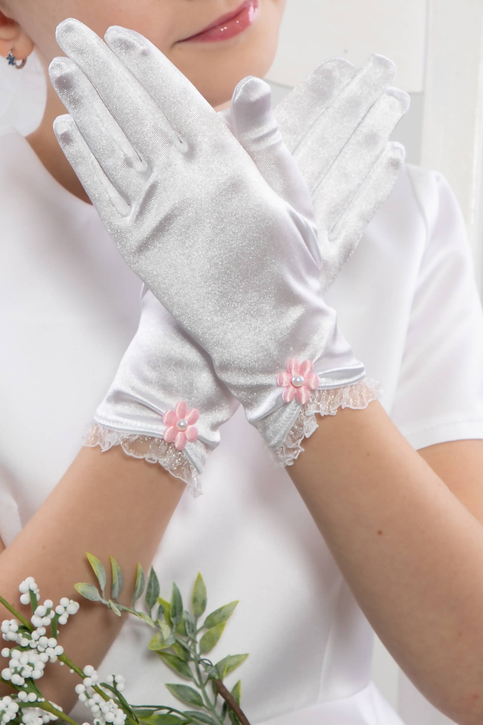 Klassische Kommunionshandschuhe UK-Nr17 - obraz 0