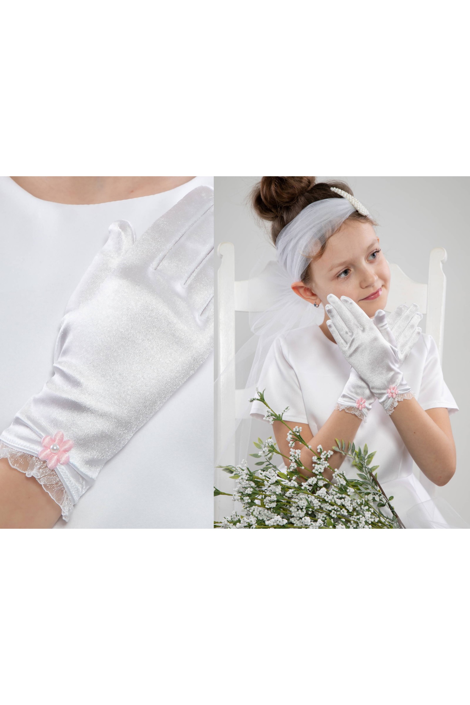 Klassische Kommunionshandschuhe UK-Nr17 - obraz 3