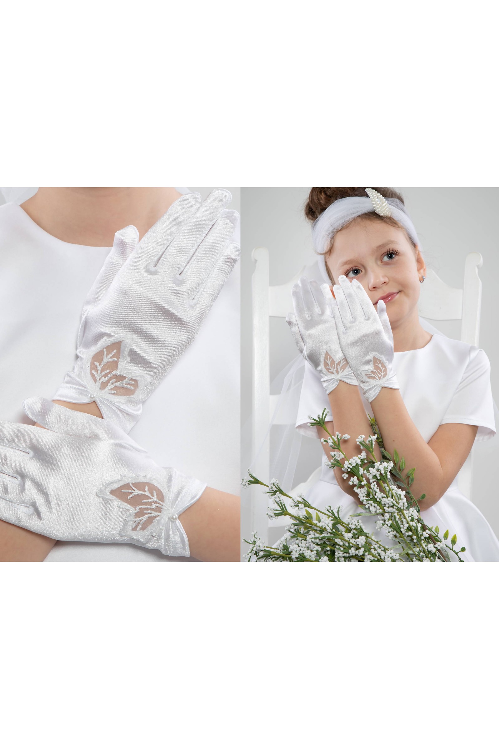 Klassische Kommunionshandschuhe UK-Nr22 - obraz 3