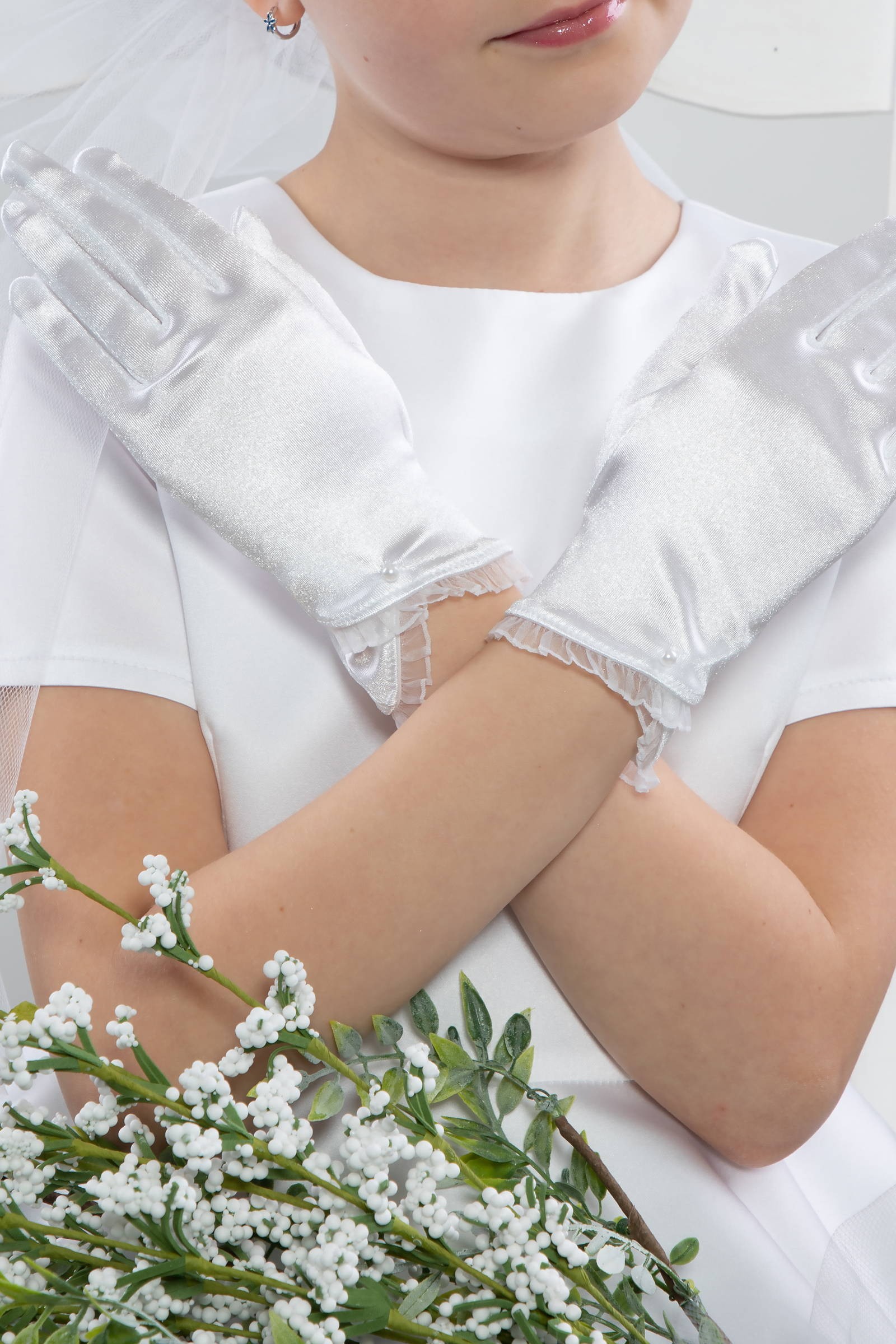 Klassische Kommunionshandschuhe UK-Nr25 - obraz 0