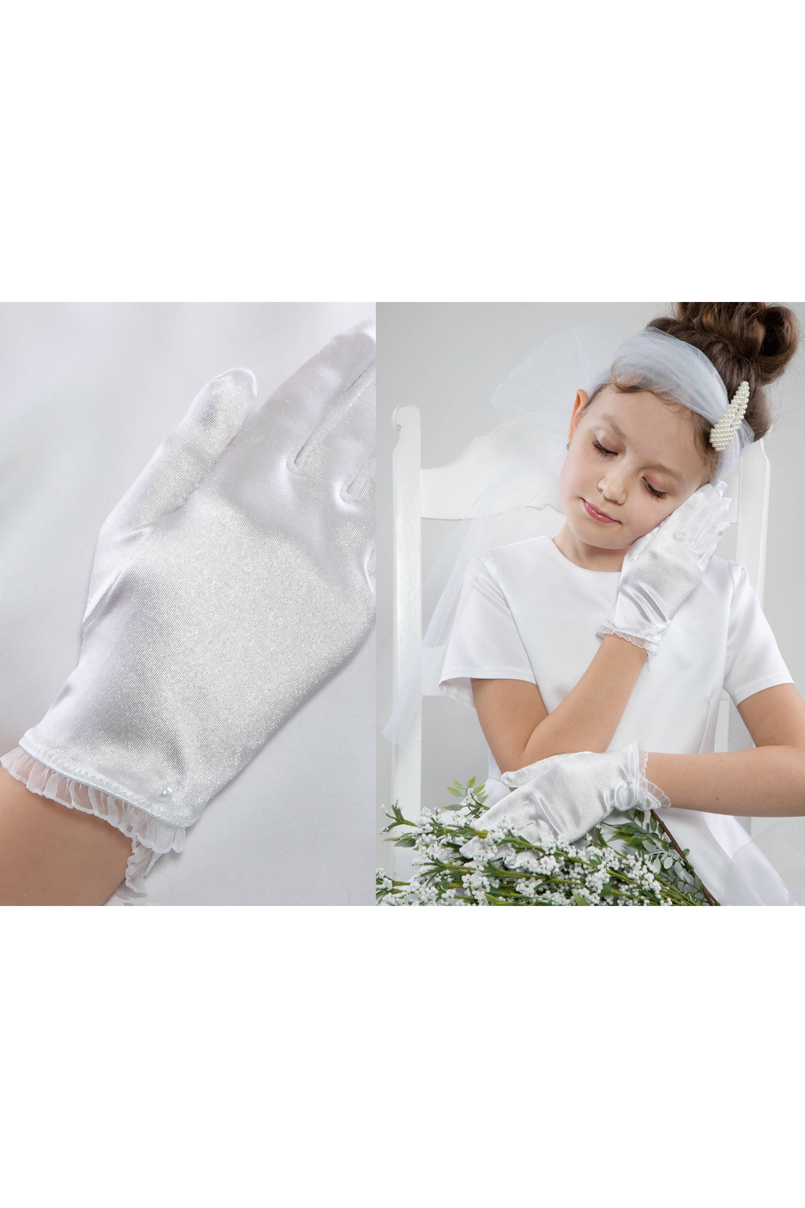 Klassische Kommunionshandschuhe UK-Nr25 - obraz 3