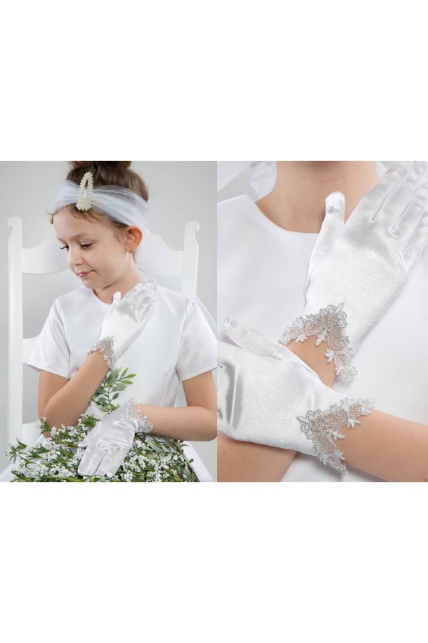 Klassische Kommunionshandschuhe UK-Nr26 - obraz 1