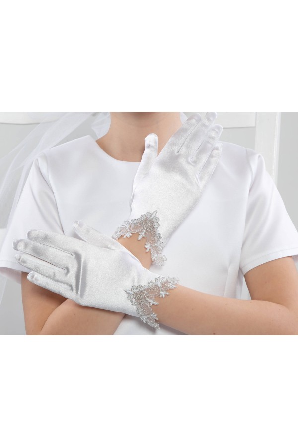 Klassische Kommunionshandschuhe UK-Nr26 - obraz 2