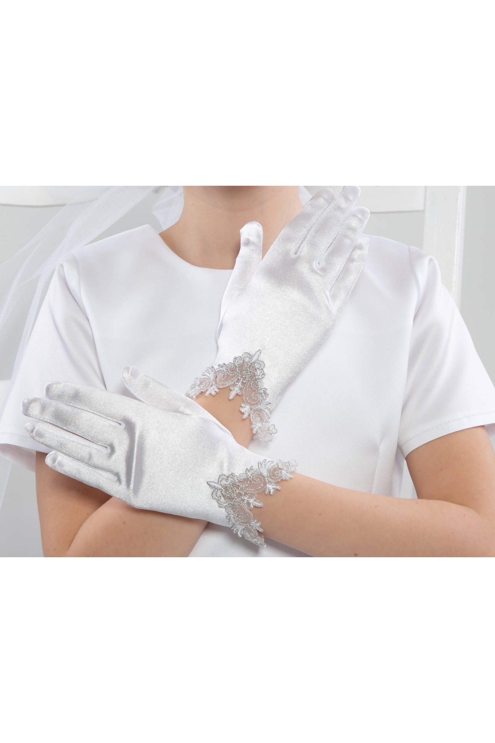 Klassische Kommunionshandschuhe UK-Nr26 - obraz 2