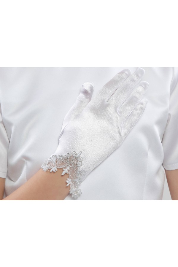 Klassische Kommunionshandschuhe UK-Nr26 - obraz 4