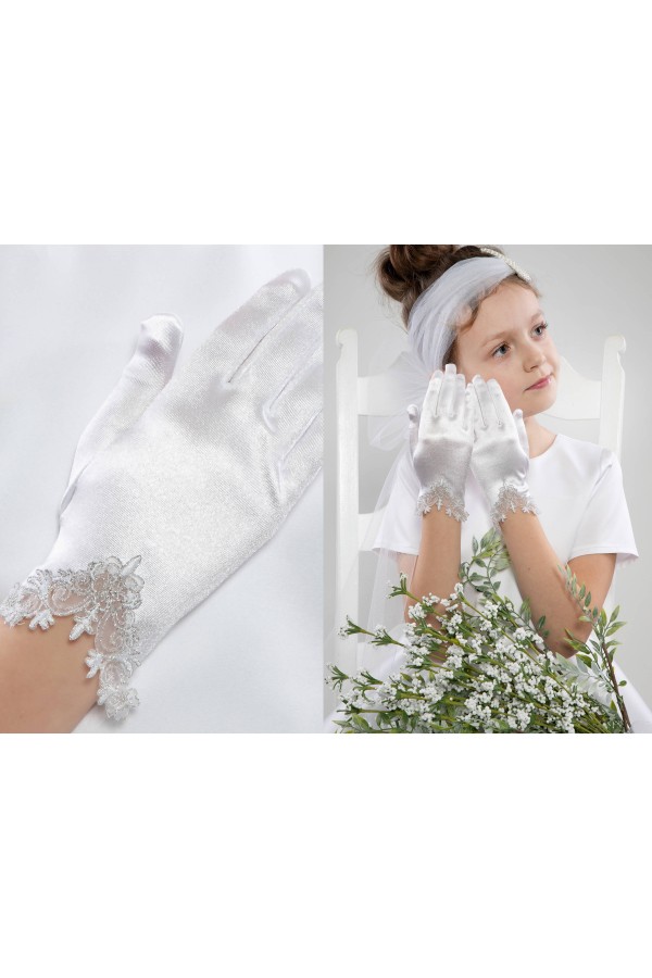 Klassische Kommunionshandschuhe UK-Nr26 - obraz 3