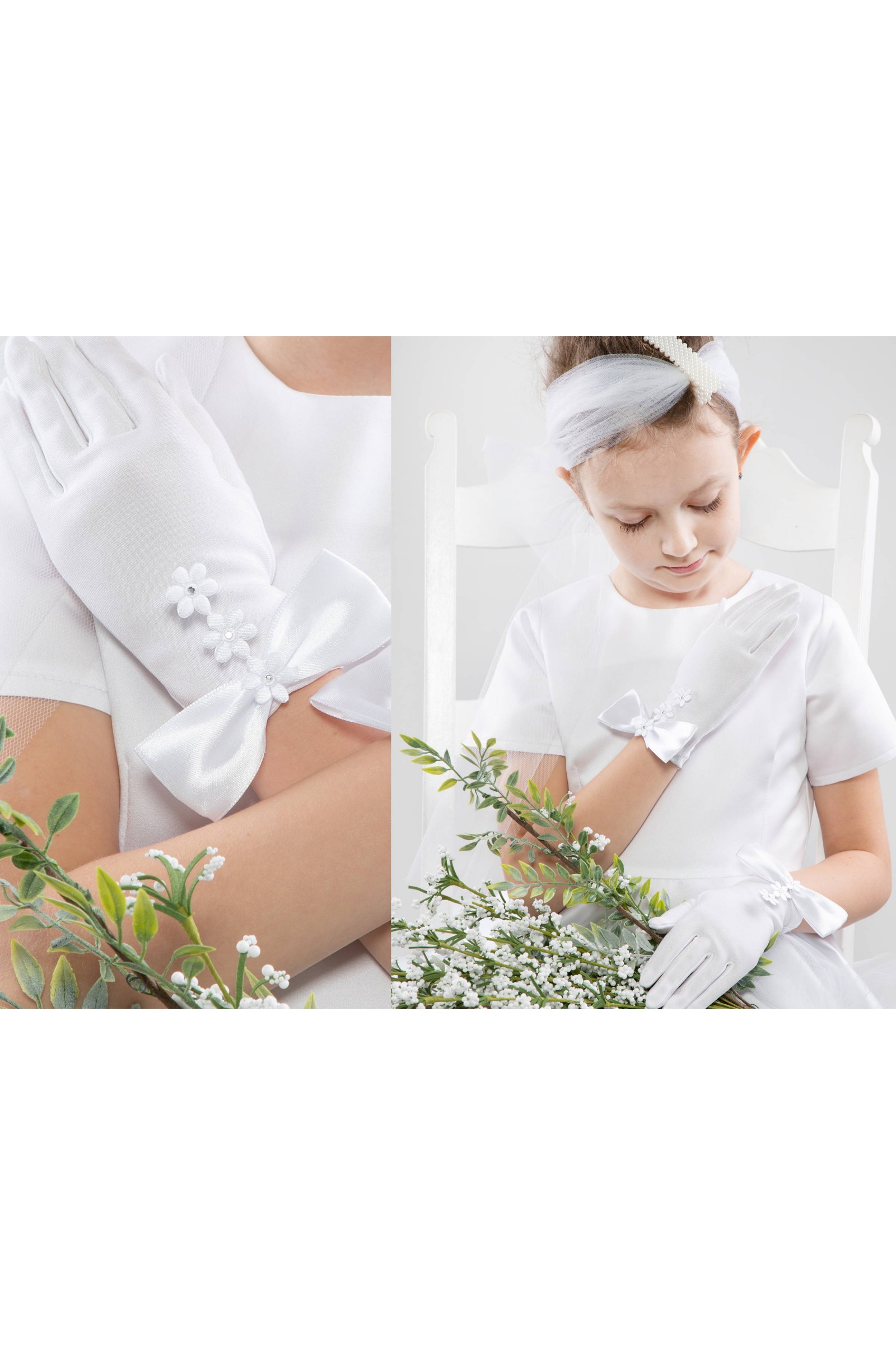 Klassische Kommunionshandschuhe UK-Nr31 - obraz 1