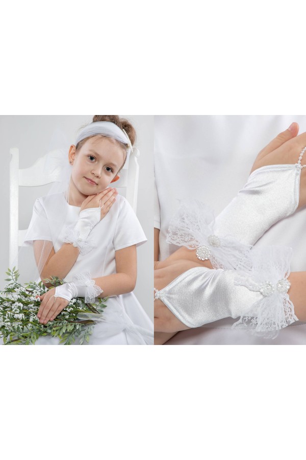 Kommunion-Fingerhandschuhe UK-Nr3/p Kommunion-Fingerhandschuhe UK-Nr3/p - obraz 1