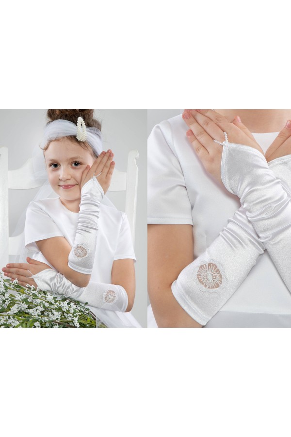 Kommunion-Fingerhandschuhe UK-Nr26/d - obraz 1