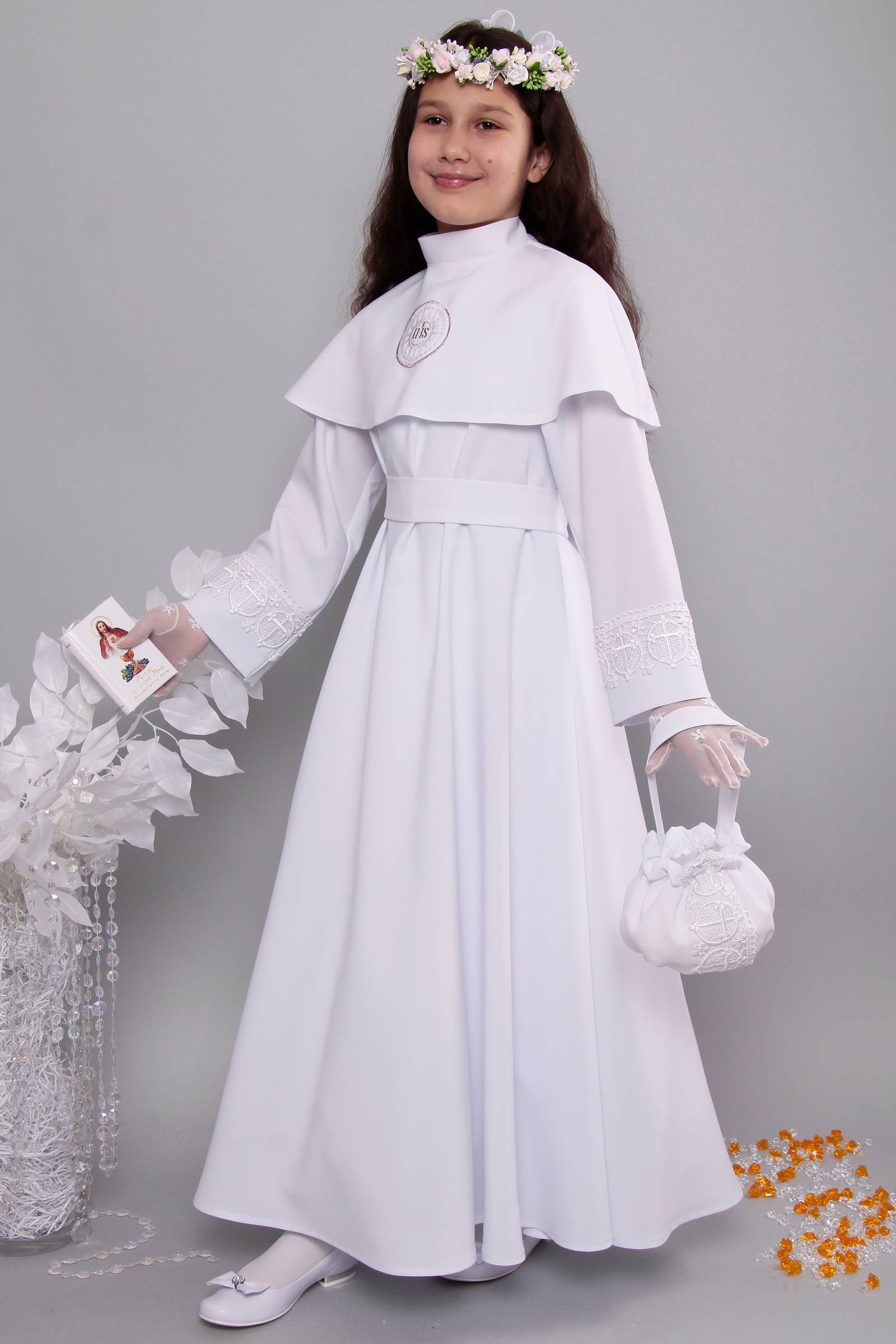 Kommunion albe mit guipure 6/UK-RS2 - obraz 4