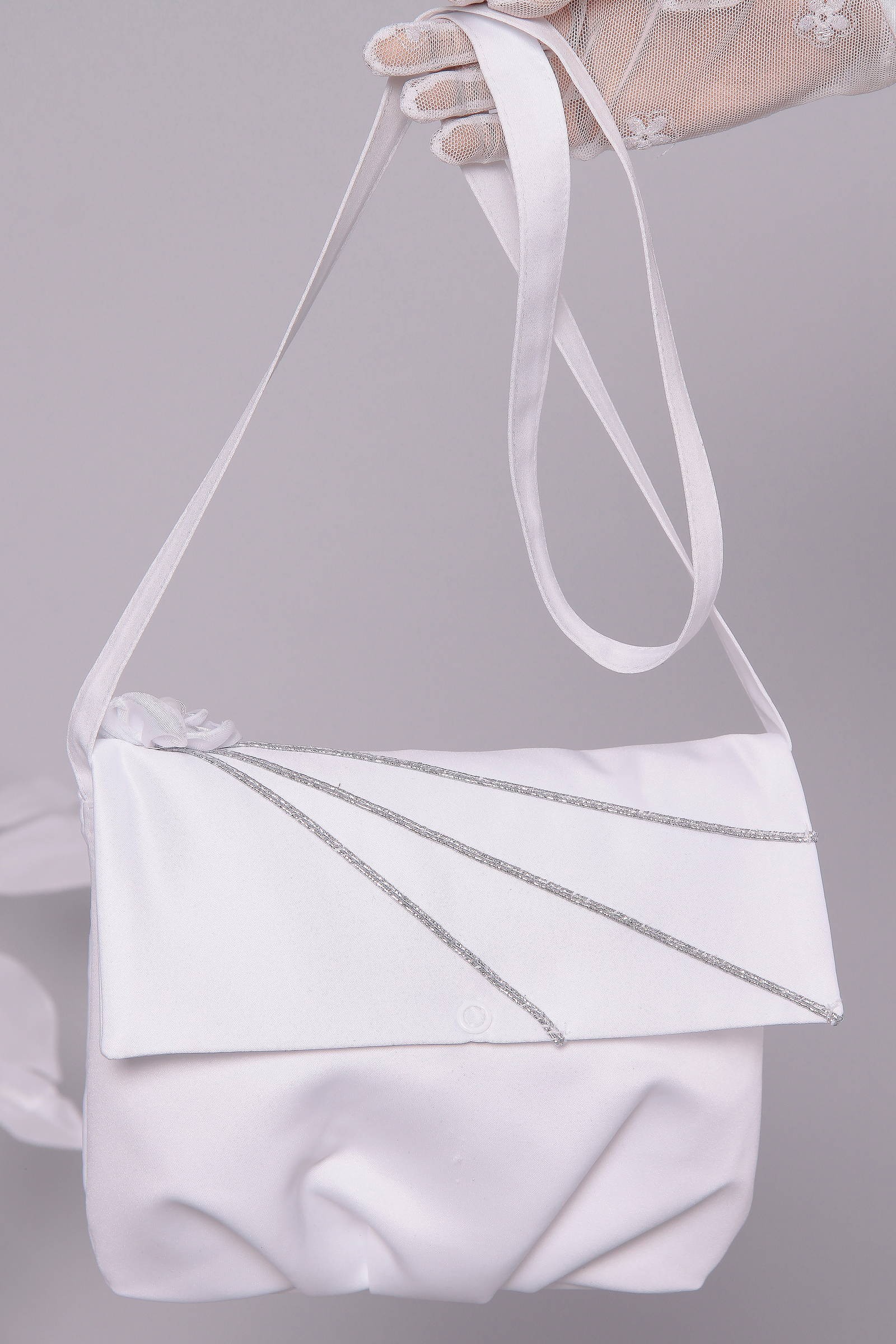 Kommunion Gürteltasche aus Satin UK-Tps16 - obraz 0