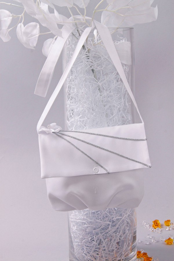 Kommunion Gürteltasche aus Satin UK-Tps16 - obraz 1