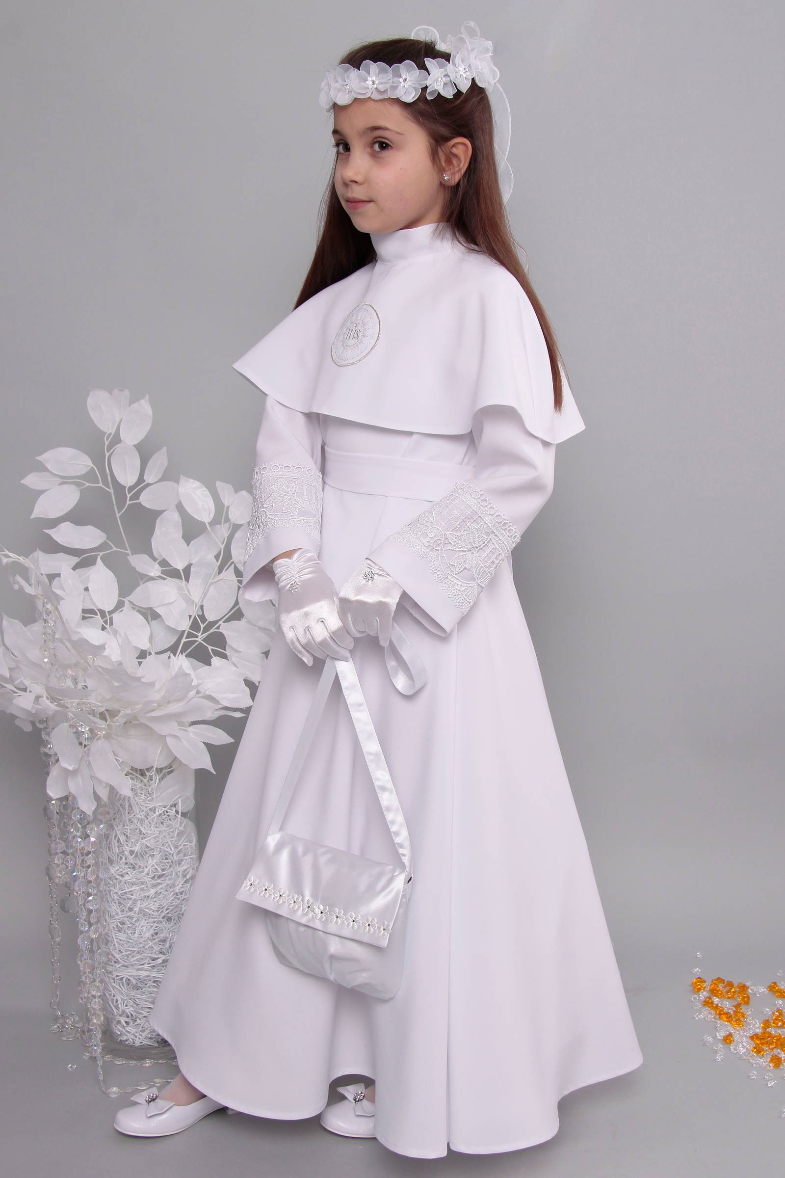 Kommunion albe mit guipure 6/UK-RS3 - obraz 3