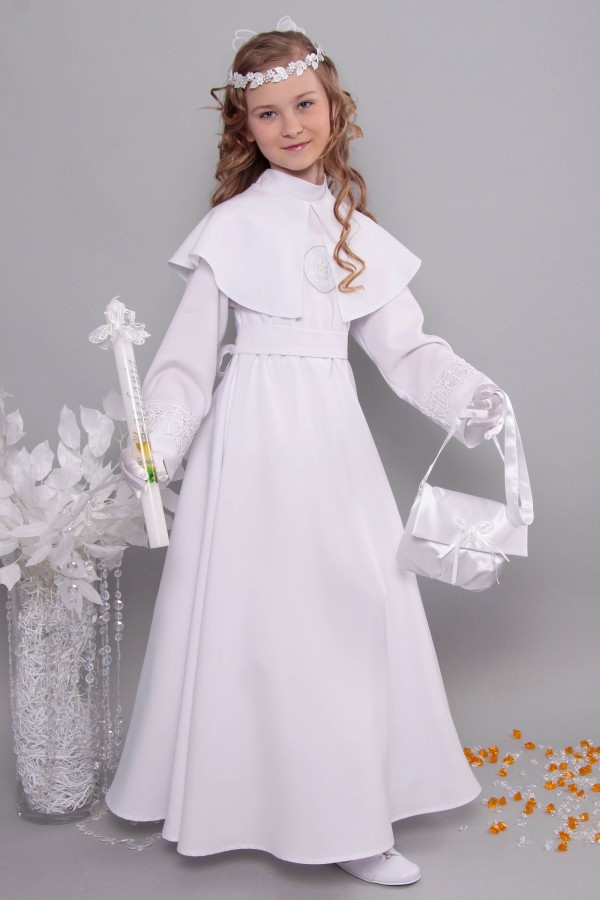 Kommunion albe mit guipure 14/UK-RS - obraz 2