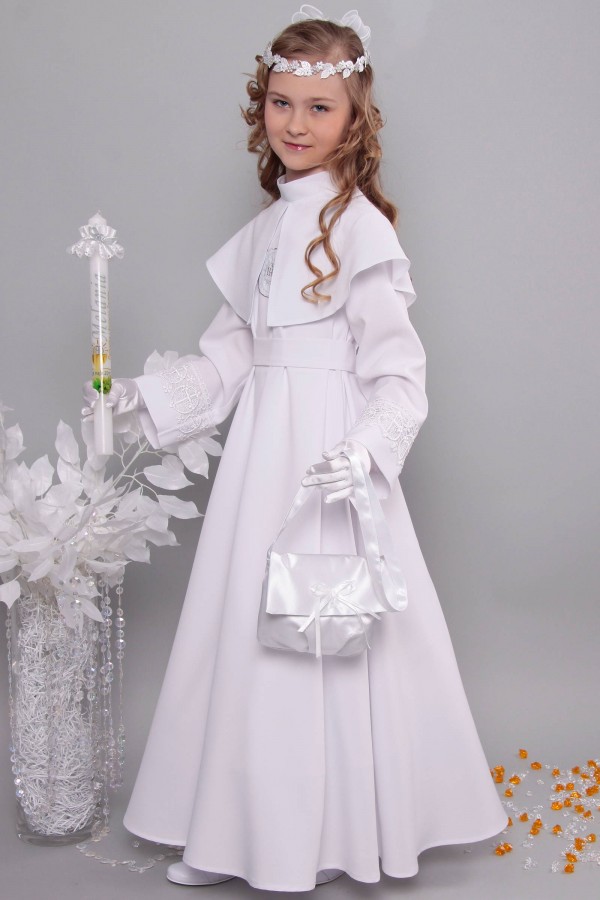 Kommunion albe mit guipure 14/UK-RS - obraz 4