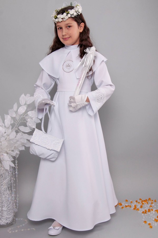 Kommunion albe mit guipure 13/UK-RS - obraz 4