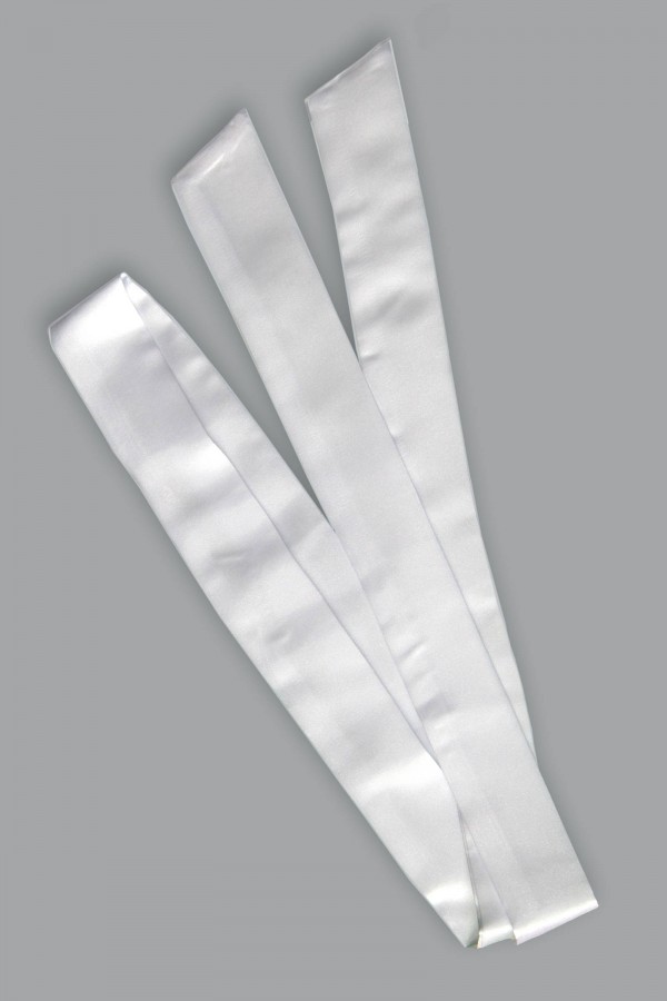 Weiße Gürtel für Alben und Kommunionskleider - obraz 1