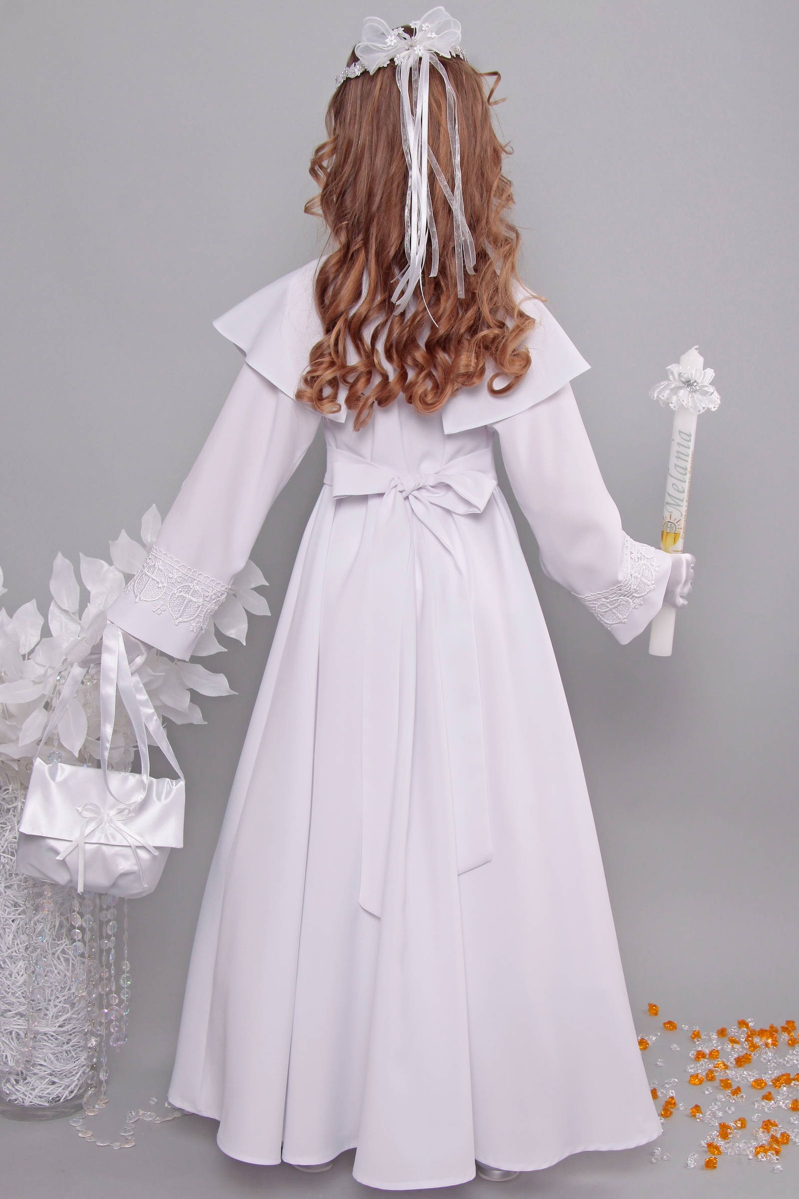 Kommunion albe mit guipure 14/UK-RS - obraz 6