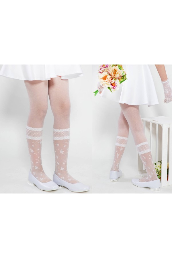 Elegante Kommunionsstrumpfhose - Agata - obraz 3