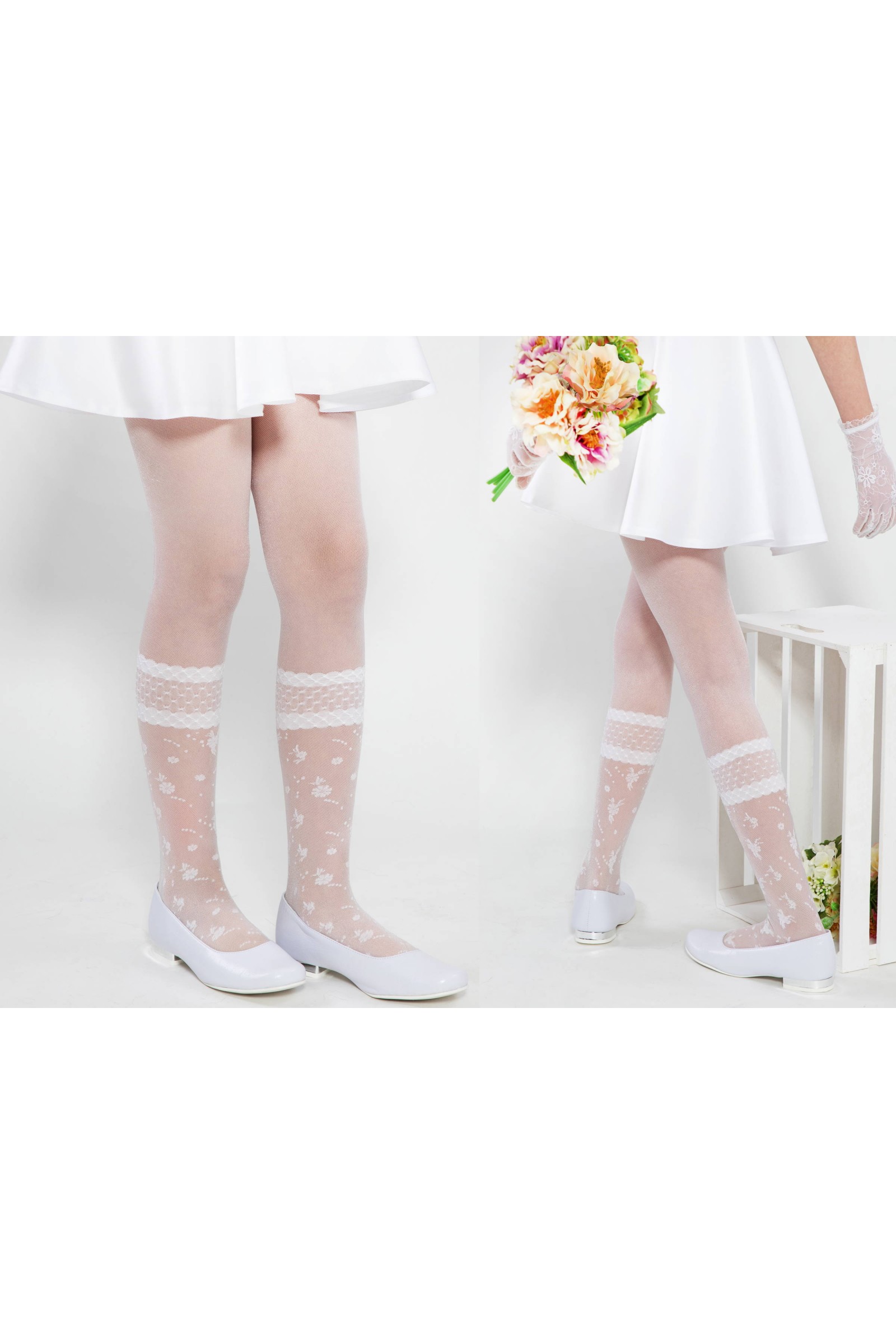 Elegante Kommunionsstrumpfhose - Agata - obraz 3