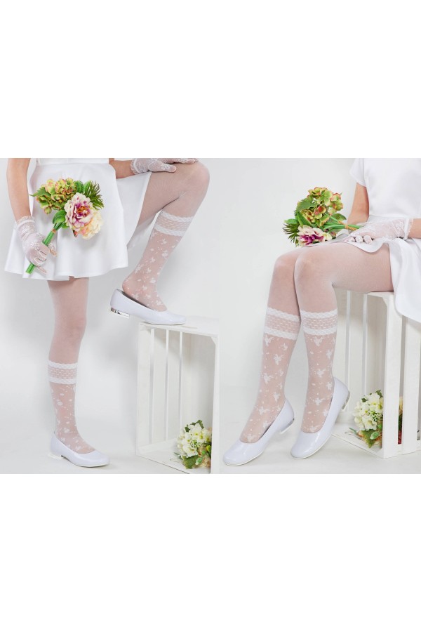 Elegante Kommunionsstrumpfhose - Agata - obraz 4