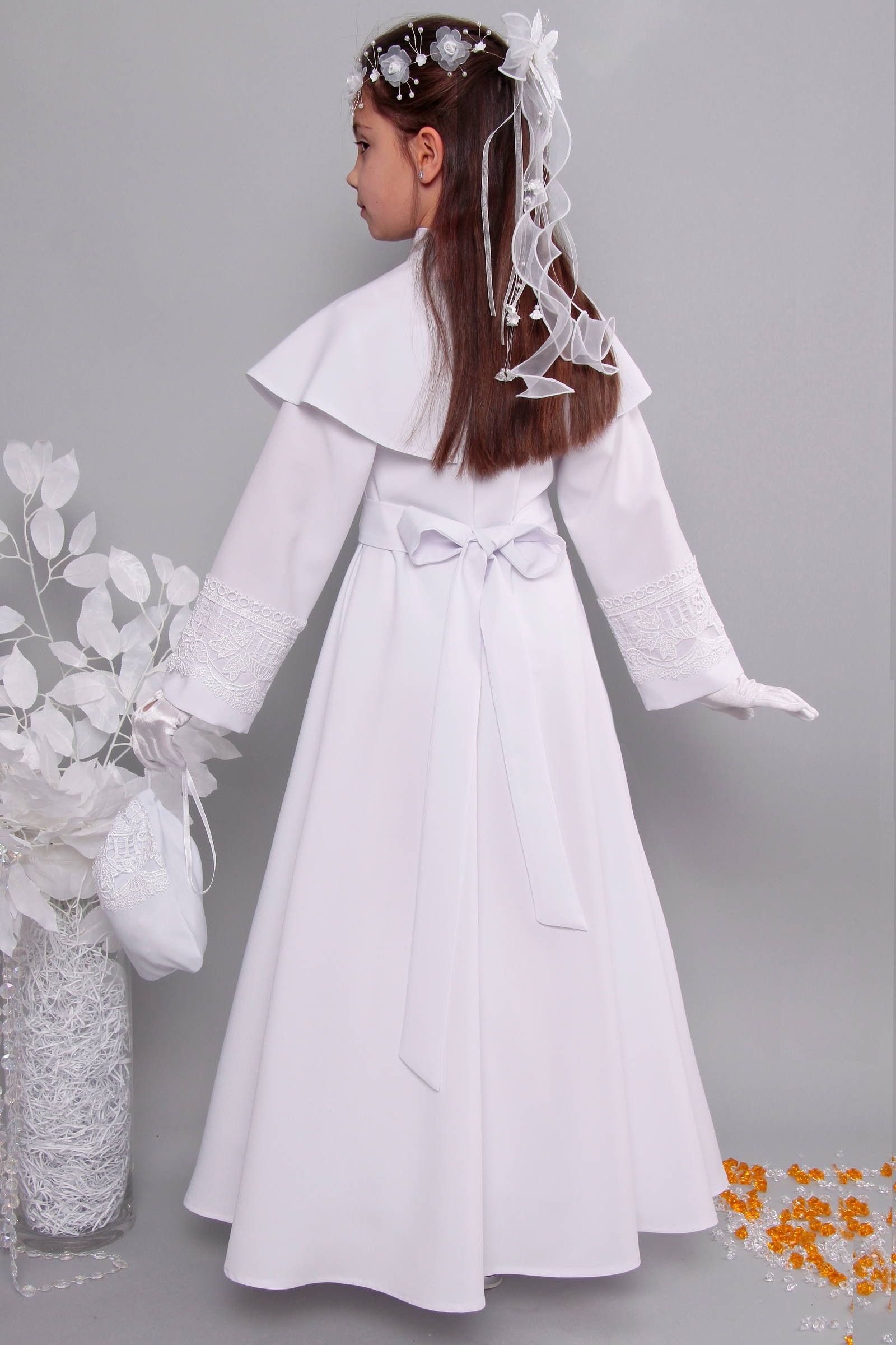 Kommunion albe mit guipure 12/UK-RS - obraz 7