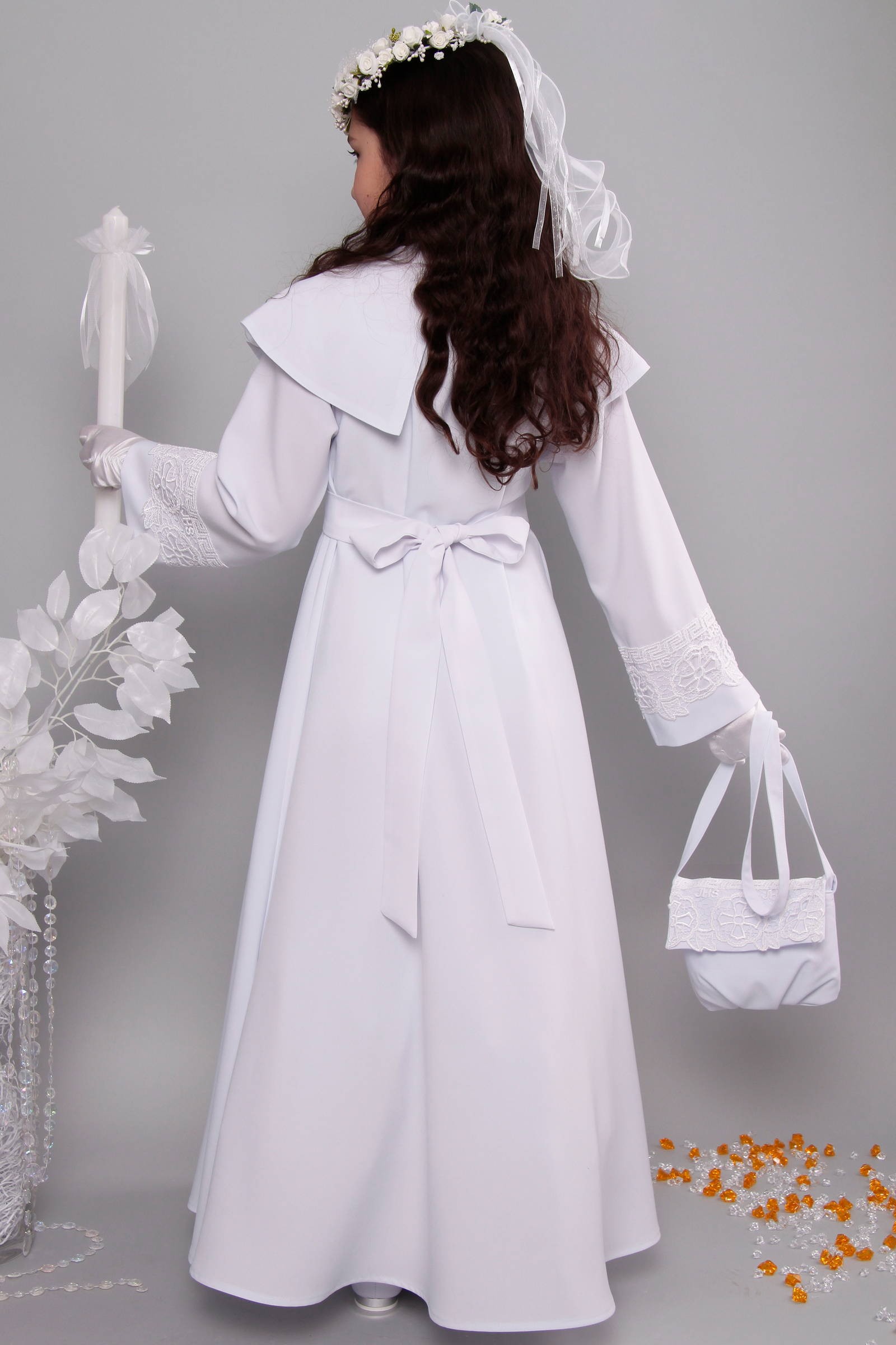 Kommunion albe mit guipure 13/UK-RS - obraz 6